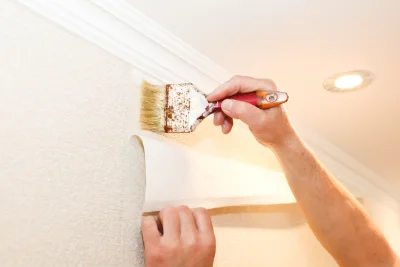 Pose de papier peint au Fréchet — revêtements muraux et toiles de verre